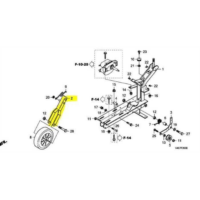 [80006-V40-003] Support de roue de transport Honda FG315