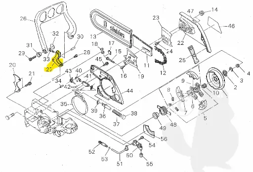 [C347-000000] Support de poignée Shindaiwa 394, SI2219751200, C347000000, 22197-54521, 2219754521