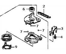 [75143-VE1-G00] Support de ressort de rotostop HRB536-HRX537-HRD536, 75143-VE1-G00