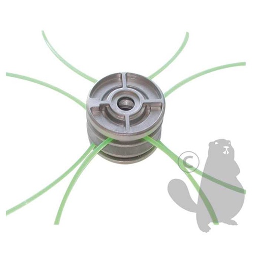 [160-2602] Tête universelle multifils et multi étage tout alu avec 8 fils de diamètre: 3 3mm -Livrée avec 10 f, 1602602, 160-2602