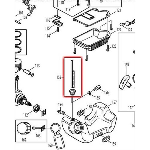 [162309-9] Tuyau de reservoir Makita EBH34