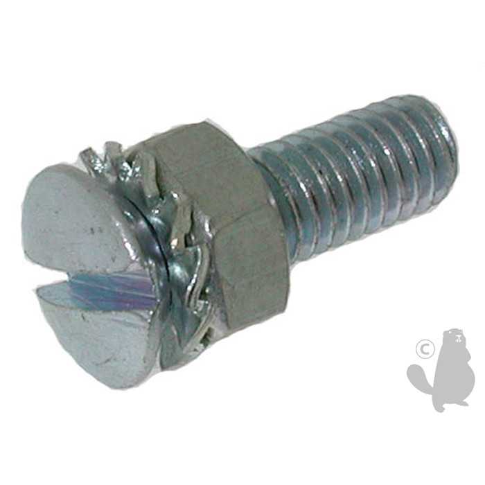 [640-3907] Vis de Lame avec écrou et rondelle adaptable pour KYNAST - L: 16mm, diam,: 6mm