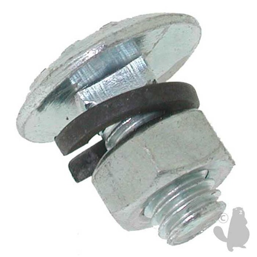 [640-3906] Vis de Lame avec écrou et rondelle adaptable pour GUTBROD - L: 16mm diam : 6mm, 6403906, 640-3906