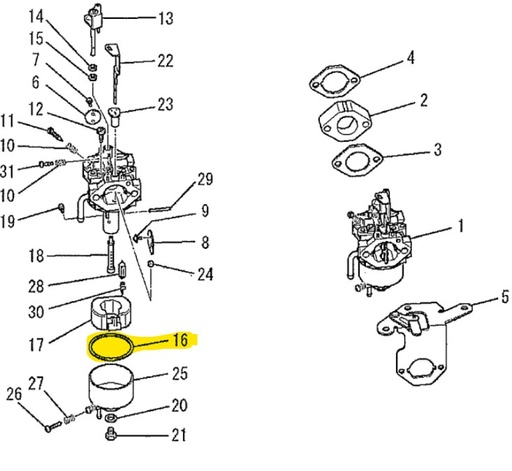 [KK15003AE014] Joint de cuve Mitsubishi GM401