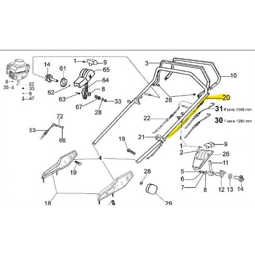 [8202031ER] Cable de traction efco MR534VBT