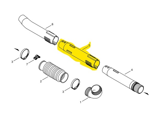 [ECE165000141] Buse intermédiaire souffleur Echo pb625, E165-000141, ECE165000141