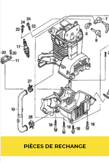 HONDA Moteur en ligne - Série GX - GX100 - Équipements ESF; distributeur  des moteurs Honda